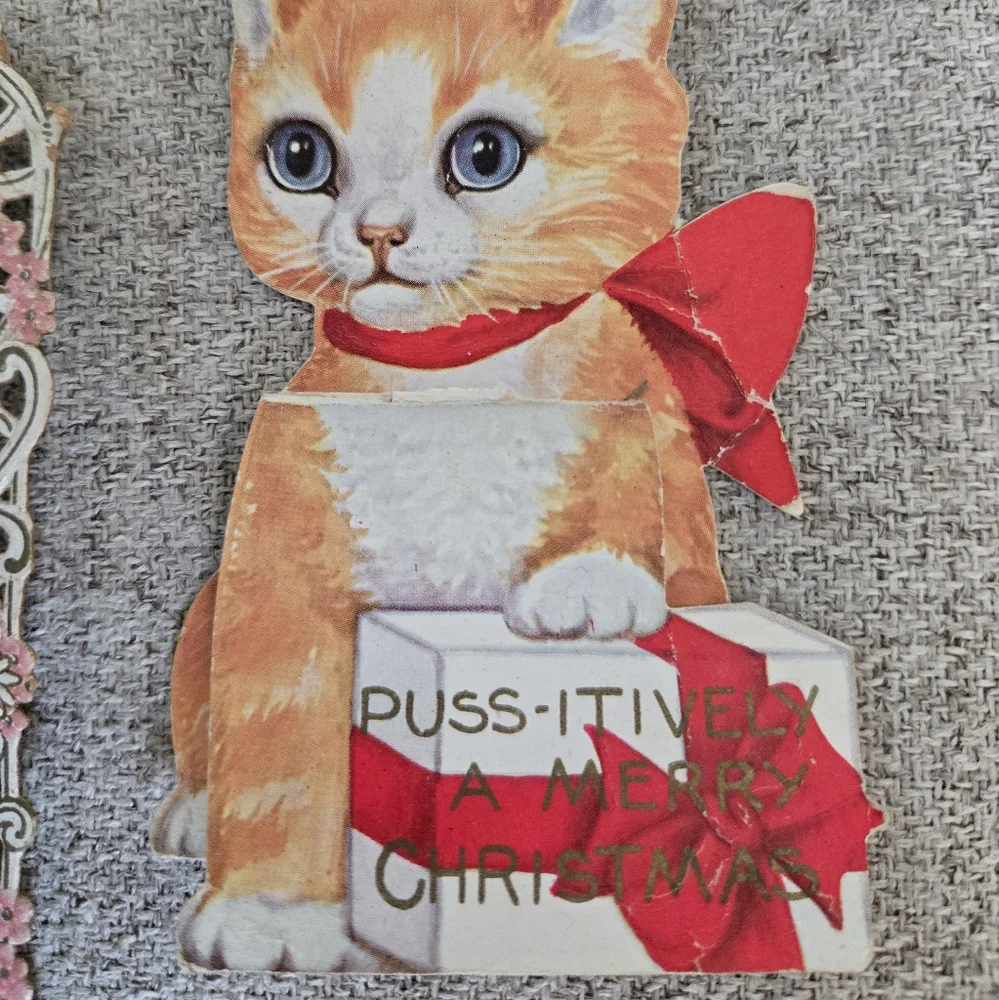 Lot Of 8 Vintage Holiday Greeting Cards Collection
